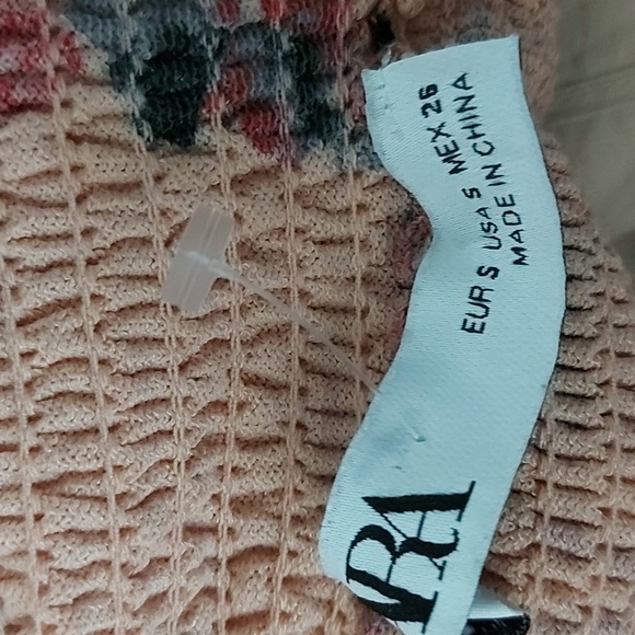 Zara Floral Turtleneck/Barbie core/Sz S/Pink/Cropped/Sexy - Picture 6 of 7